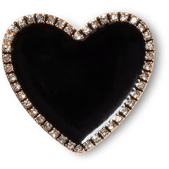 Crocs - Black Heart with Gold Outline Jibbitz™ charms Women|Men|Jibbitz™ Charms