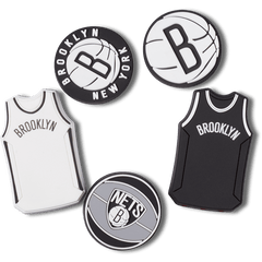 Crocs - NBA Brooklyn Nets 5 Pack Jibbitz™ charms Women|Men|Jibbitz™ Charms