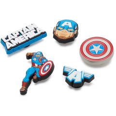 Crocs - Captain America 5 Pack Jibbitz™ charms Women|Men|Kids|Jibbitz™ Charms