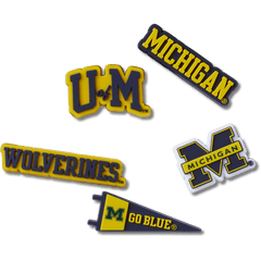 Crocs - University of Michigan 5 Pack Jibbitz™ charms Women|Men|Jibbitz™ Charms