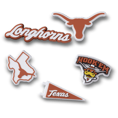 Crocs - University of Texas 5 Pack Jibbitz™ charms Women|Men|Kids|Jibbitz™ Charms