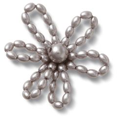 Crocs - Grey Pearl Beaded Daisy Jibbitz™ charms Women|Men|Jibbitz™ Charms