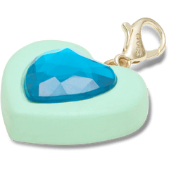 Crocs - Blue Heart Sim Gem Charm Jibbitz Shoe Charm Women|Men|Kids|Jibbitz™ Charms