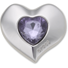 Crocs - SilverandPurple SMT Gem Heart Jibbitz™ charms Women|Men|Jibbitz™ Charms