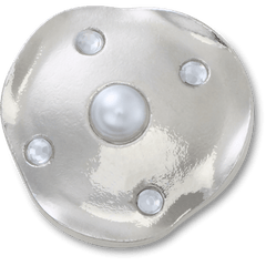 Crocs - Silver and Pearl Disc Jibbitz™ charms Women|Men|Jibbitz™ Charms
