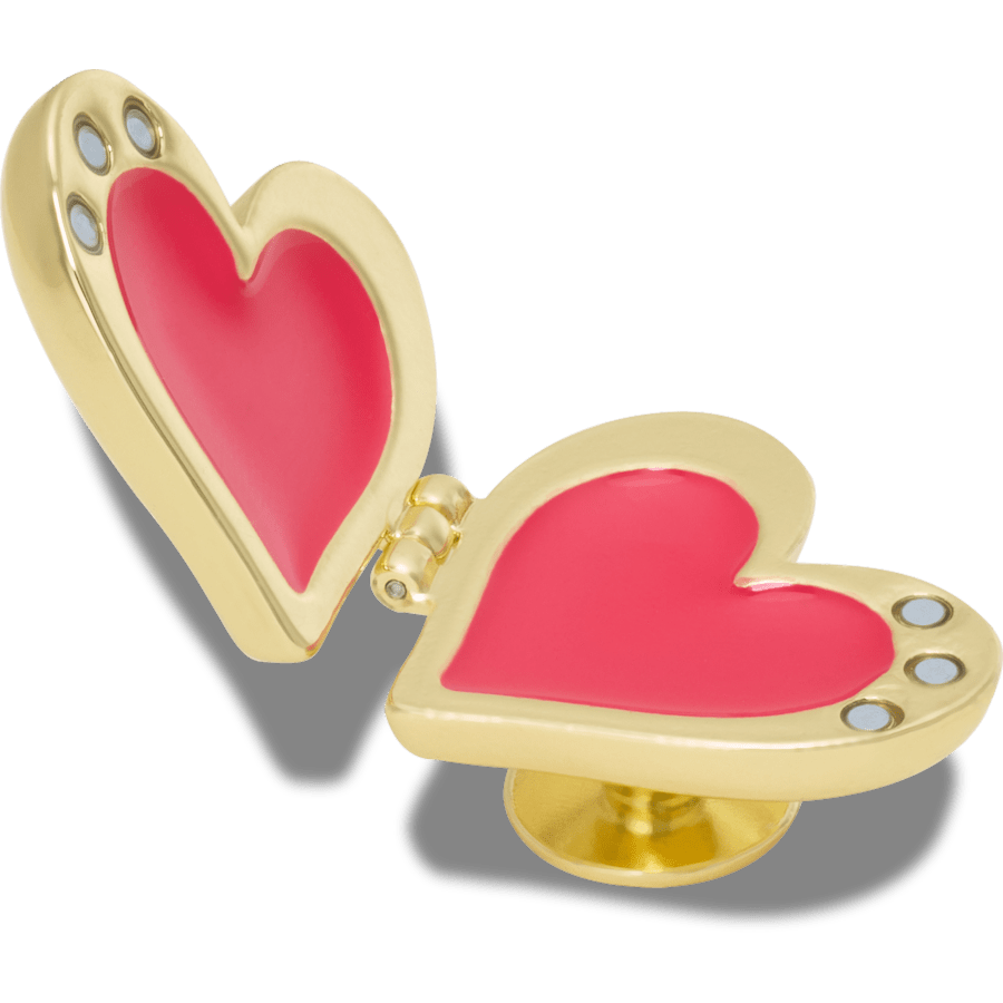Crocs - Gold Bubble Locket Heart Jibbitz™ charms Women|Men|Jibbitz™ Charms