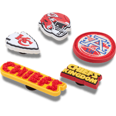 Crocs - NFL Kansas City Chiefs 5 Pack Jibbitz Shoe Charm Women|Men|Jibbitz™ Charms