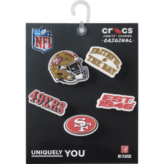 Crocs - NFL San Francisco 49ers 5 Pack Jibbitz Shoe Charm Women|Men|Jibbitz™ Charms