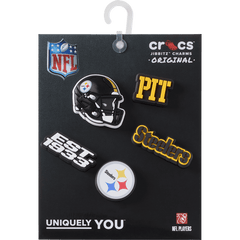 Crocs - NFL Pittsburgh Steelers 5 Pack Jibbitz Shoe Charm Women|Men|Jibbitz™ Charms