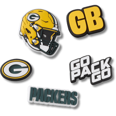 Crocs - NFL Green Bay Packers 5 Pack Jibbitz Shoe Charm Women|Men|Jibbitz™ Charms