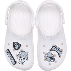 Crocs - NFL Las Vegas Raiders 5 Pack Jibbitz Shoe Charm Women|Men|Jibbitz™ Charms