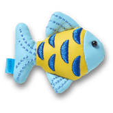 Crocs - Blue and Gold Sparkle Fish Jibbitz™ charms Women|Men
