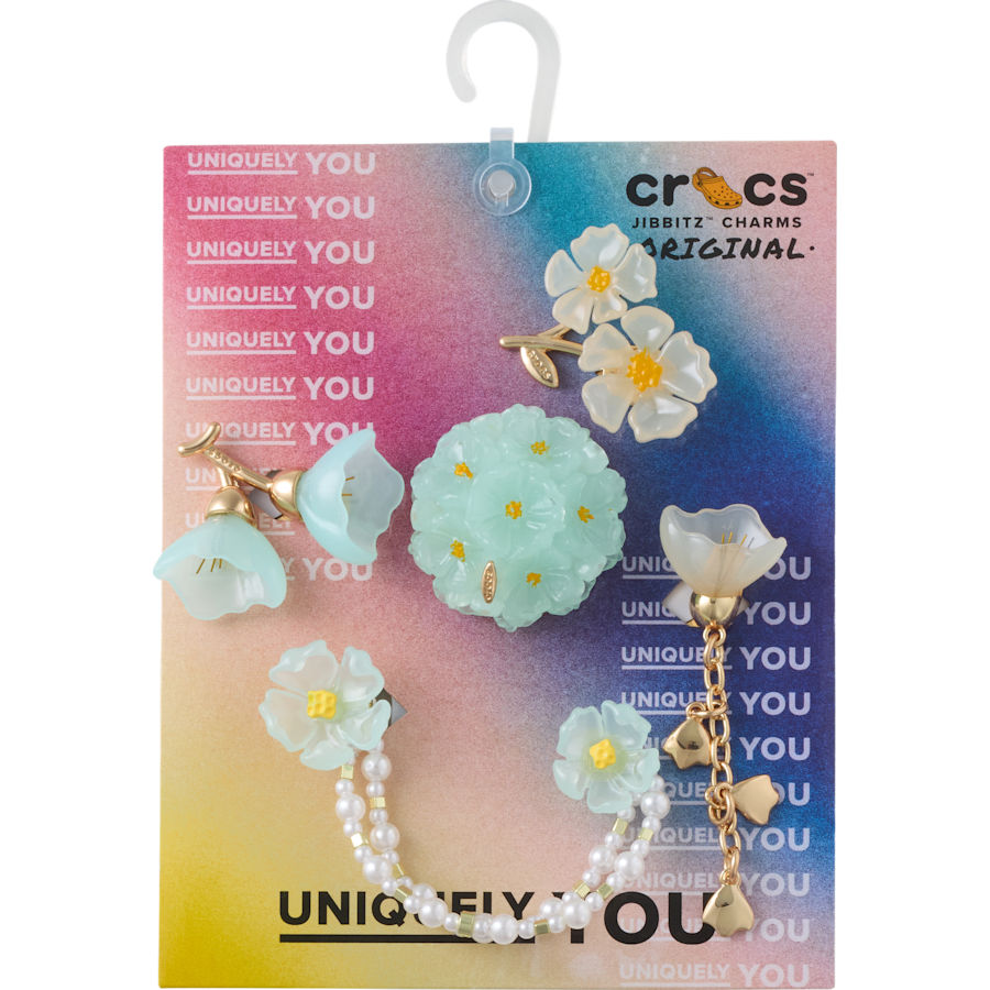 Crocs - Blue Dainty Floral 5 Pack Jibbitz™ charms Women|Men|Jibbitz™ Charms