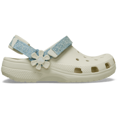 Crocs - Kids’ Classic Denim Flower Adjustable Backstrap Clog Kids