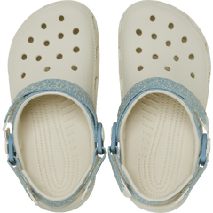 Crocs - Kids’ Classic Denim Flower Adjustable Backstrap Clog Kids