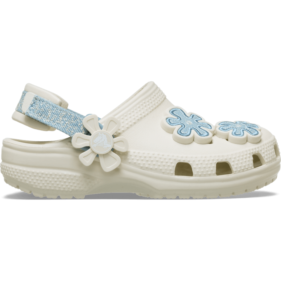 Crocs - Toddler Classic Denim Flower Adjustable Backstrap Clog Kids