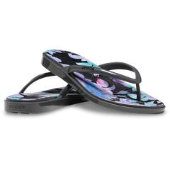 Crocs - Miami Round Toe Dark Floral Flip Women