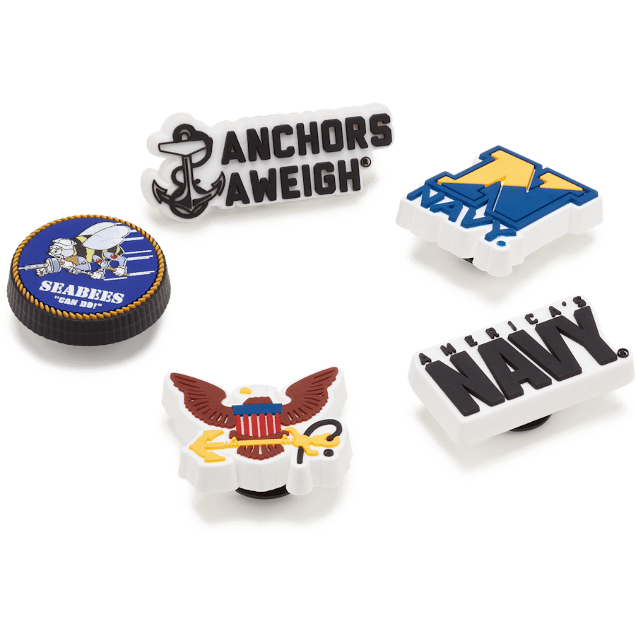 Crocs - Armed Forces US Navy 5Pck Jibbitz Shoe Charm Women|Men|Kids|Jibbitz™ Charms