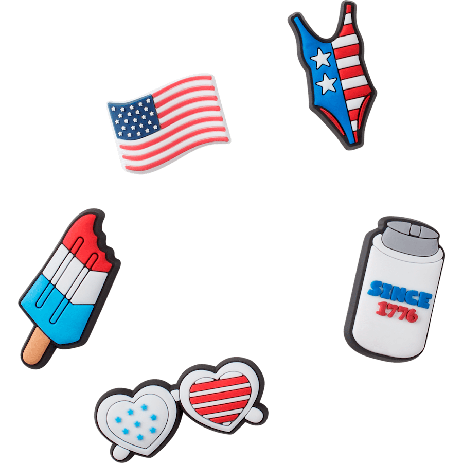 Crocs - USA 5 Pack Jibbitz Shoe Charm Women|Men|Jibbitz™ Charms