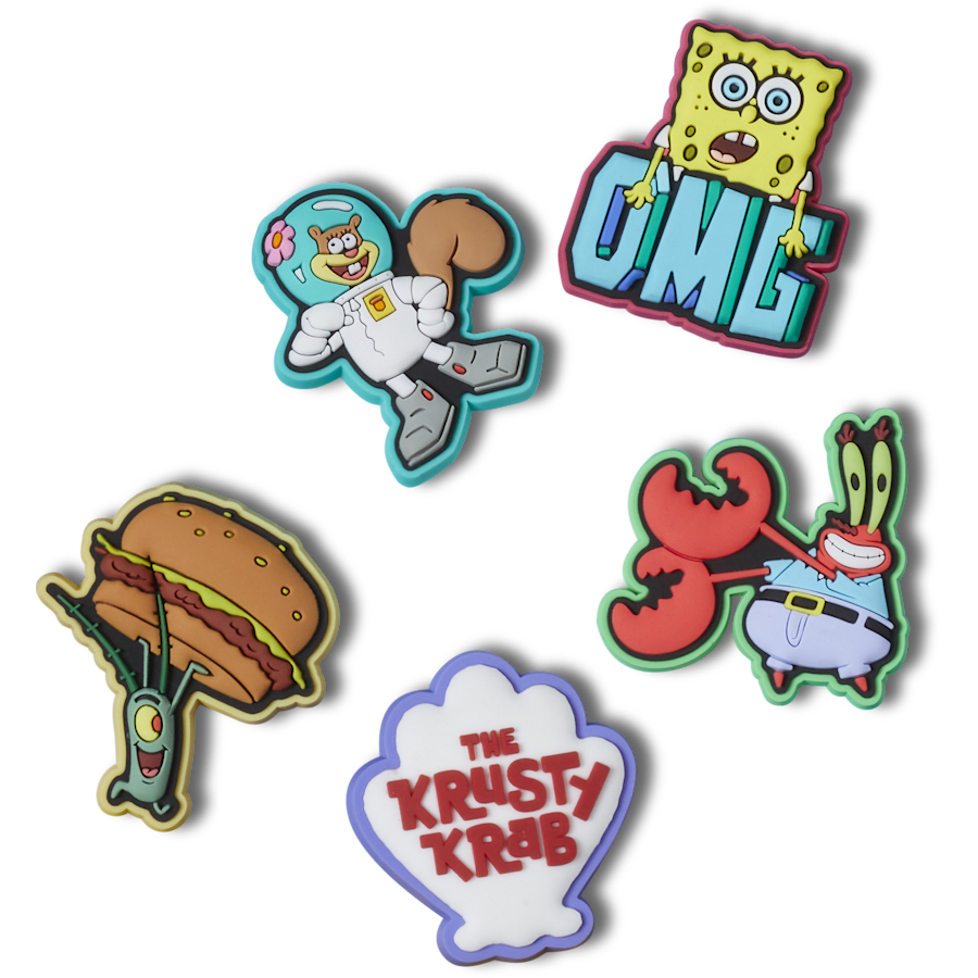 Crocs - SpongeBob 5 Pack Jibbitz™ charms Women|Men|Kids|Jibbitz™ Charms
