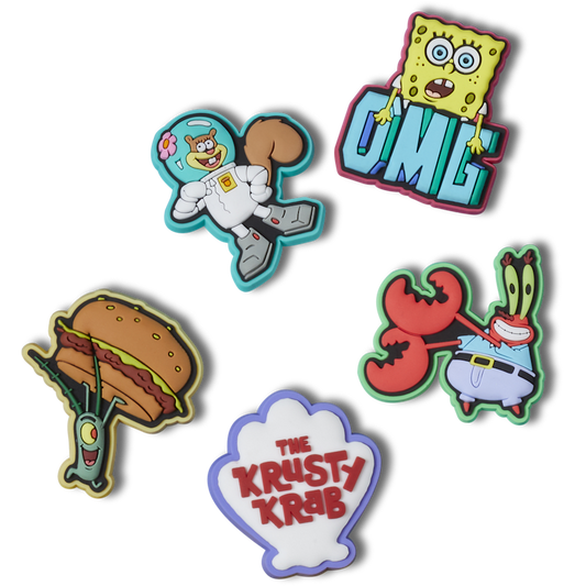 Crocs - SpongeBob 5 Pack Jibbitz™ charms Women|Men|Kids|Jibbitz™ Charms