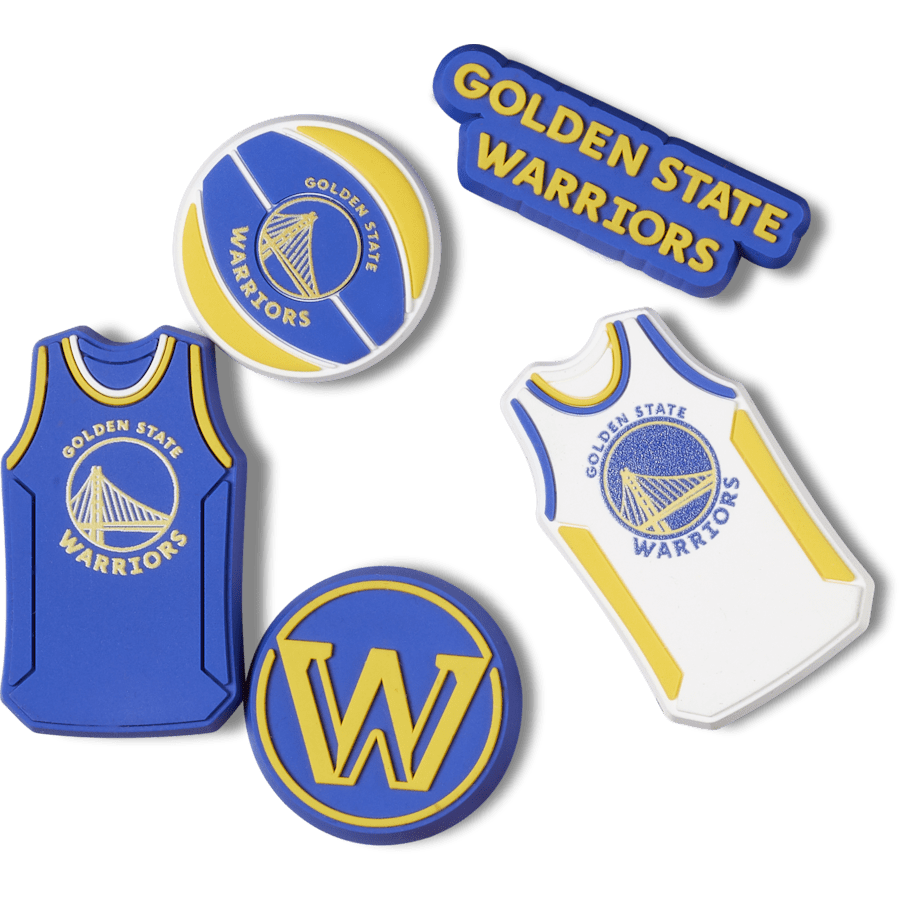 Crocs - NBA Golden State Warriors 5 Pack Jibbitz™ charms Women|Men|Jibbitz™ Charms