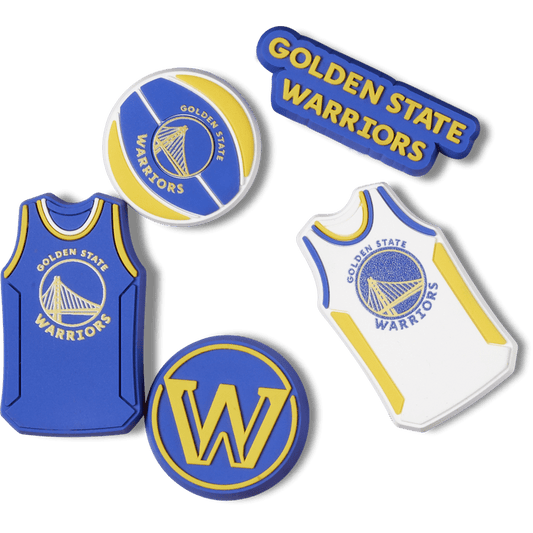 Crocs - NBA Golden State Warriors 5 Pack Jibbitz™ charms Women|Men|Jibbitz™ Charms