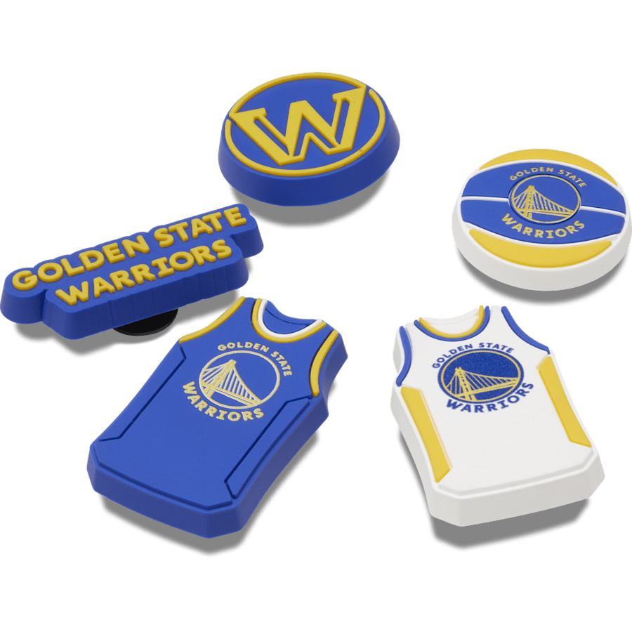 Crocs - NBA Golden State Warriors 5 Pack Jibbitz™ charms Women|Men|Jibbitz™ Charms