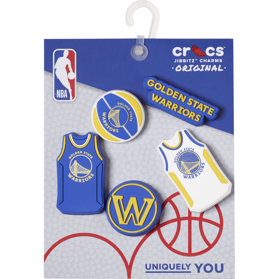 Crocs - NBA Golden State Warriors 5 Pack Jibbitz™ charms Women|Men|Jibbitz™ Charms