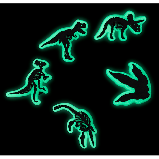 Crocs - Glow In The Dark Dino 5 Pack Jibbitz Shoe Charm Women|Men|Jibbitz™ Charms