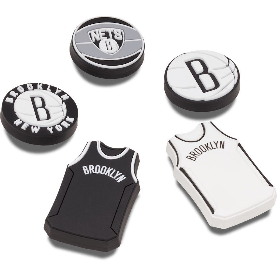 Crocs - NBA Brooklyn Nets 5 Pack Jibbitz™ charms Women|Men|Jibbitz™ Charms