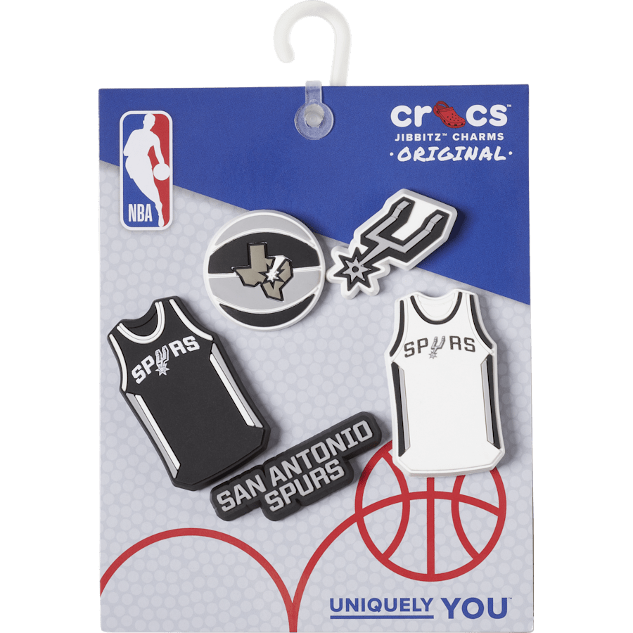 Crocs - NBA San Antonio Spurs 5 Pack Jibbitz™ charms Women|Men|Jibbitz™ Charms