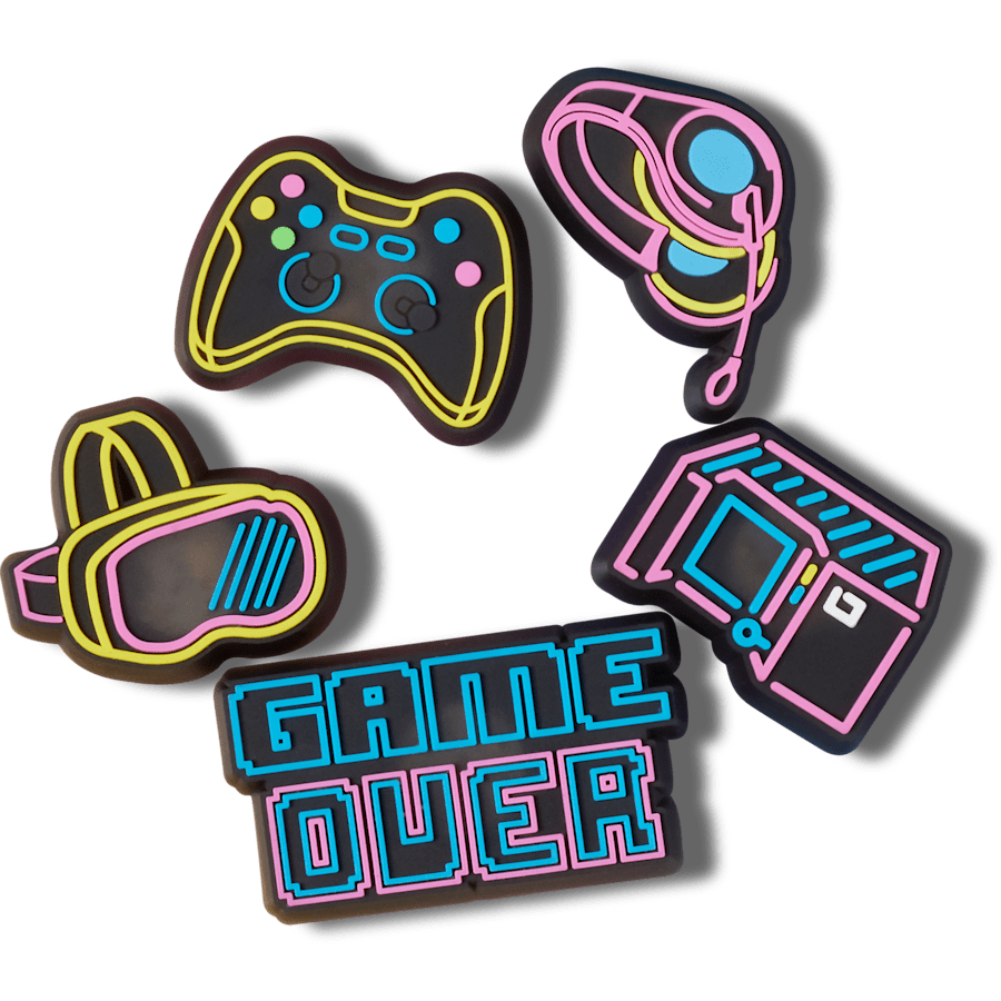 Crocs - Lights Up Neon Gamer 5 Pack Jibbitz™ charms Women|Men|Jibbitz™ Charms