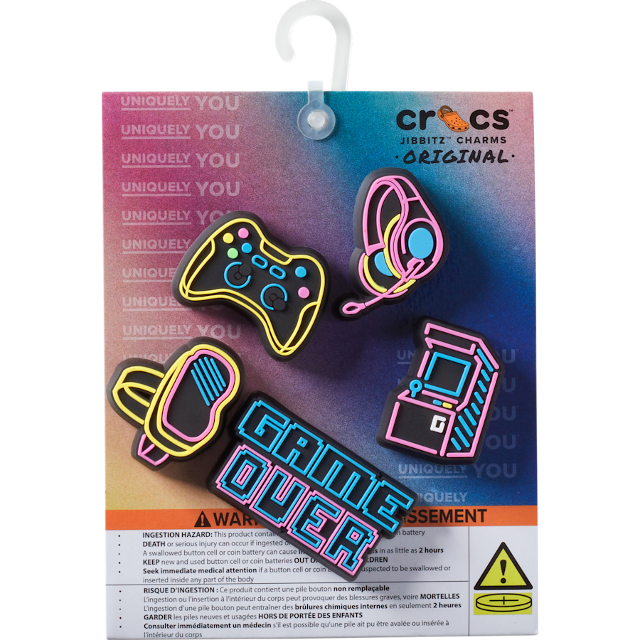 Crocs - Lights Up Neon Gamer 5 Pack Jibbitz™ charms Women|Men|Jibbitz™ Charms