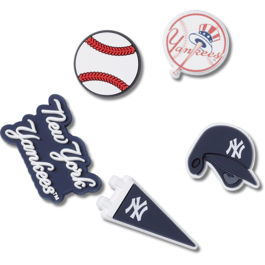 Crocs - MLB New York Yankees 5 Pack Jibbitz™ charms Women|Men|Kids|Jibbitz™ Charms