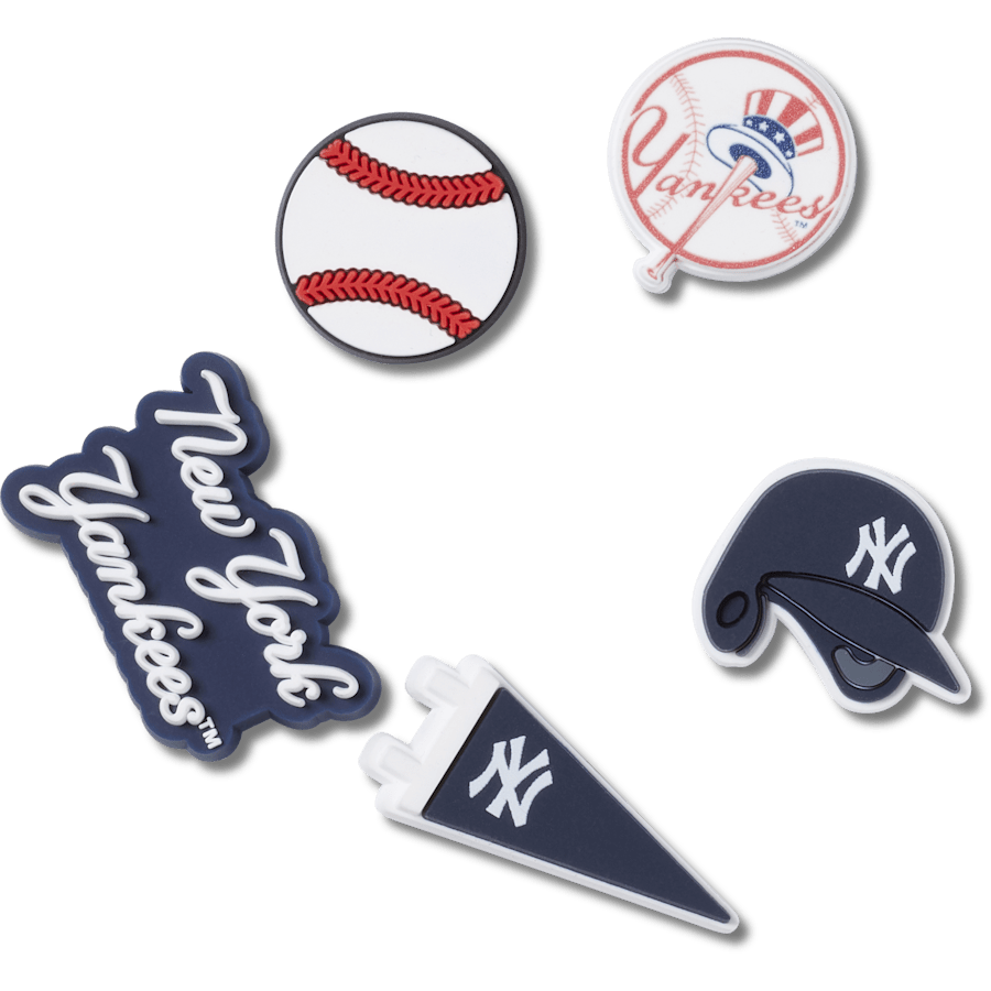 Crocs - MLB New York Yankees 5 Pack Jibbitz™ charms Women|Men|Kids|Jibbitz™ Charms