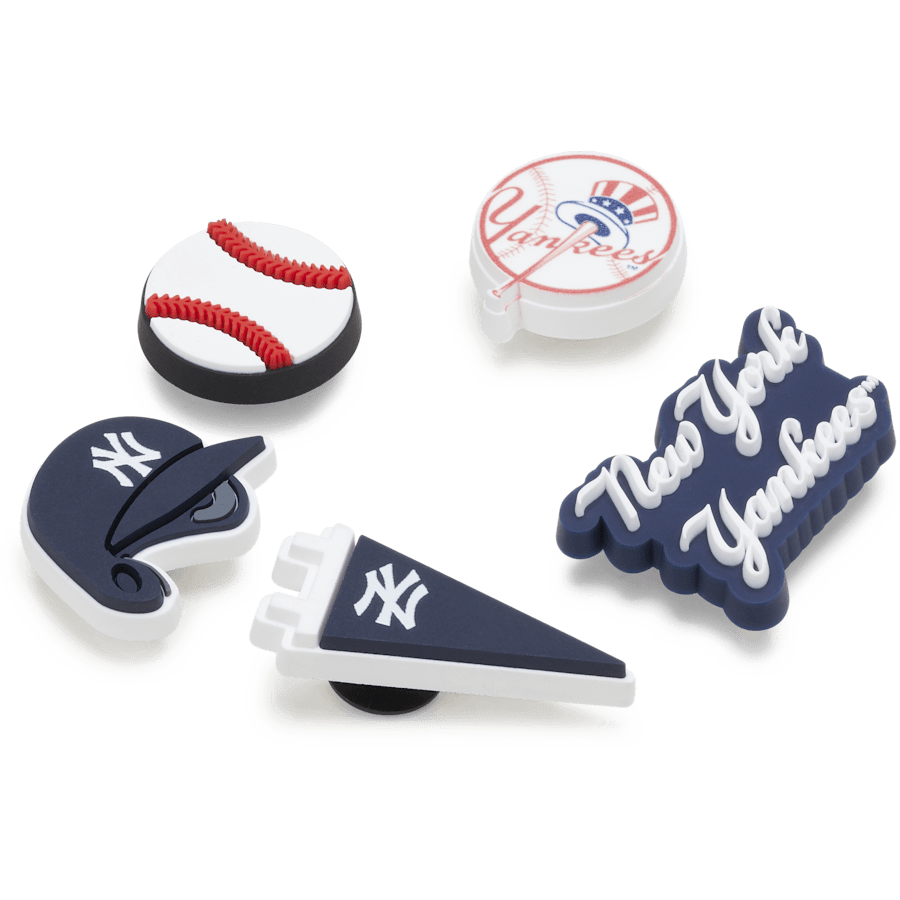 Crocs - MLB New York Yankees 5 Pack Jibbitz™ charms Women|Men|Kids|Jibbitz™ Charms