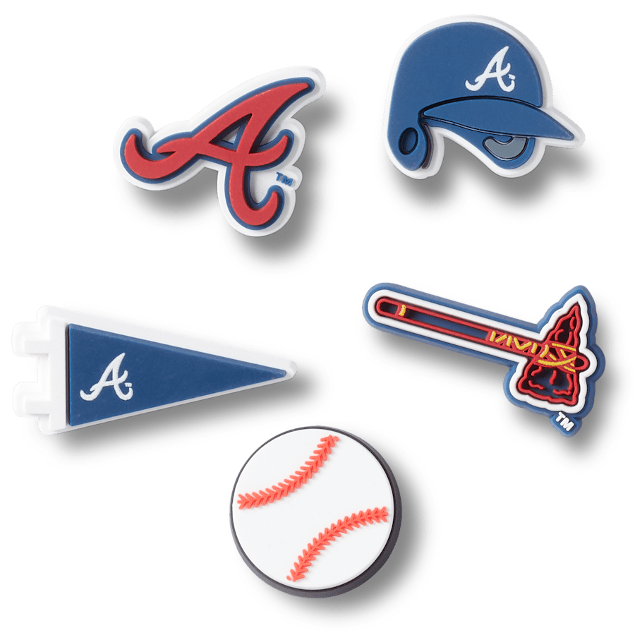 Crocs - MLB Atlanta Braves 5 Pack Jibbitz™ charms Women|Men|Jibbitz™ Charms