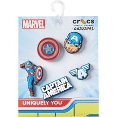 Crocs - Captain America 5 Pack Jibbitz™ charms Women|Men|Kids|Jibbitz™ Charms