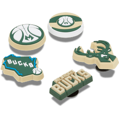 Crocs - NBA Milwaukee Bucks 5 Pack Jibbitz™ charms Women|Men|Jibbitz™ Charms