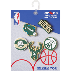 Crocs - NBA Milwaukee Bucks 5 Pack Jibbitz™ charms Women|Men|Jibbitz™ Charms