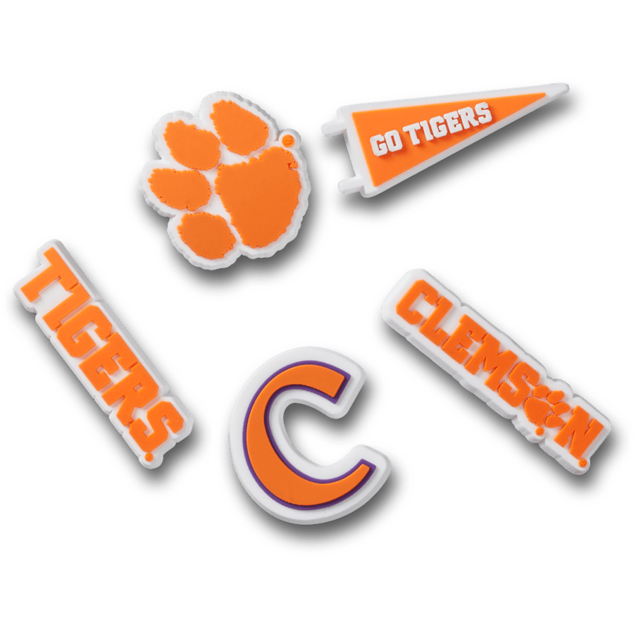 Crocs - Clemson Univ 5 Pack Jibbitz™ charms Women|Men|Kids|Jibbitz™ Charms