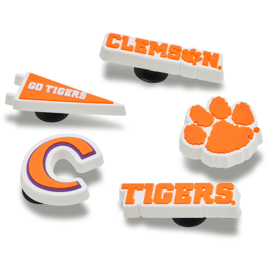 Crocs - Clemson Univ 5 Pack Jibbitz™ charms Women|Men|Kids|Jibbitz™ Charms