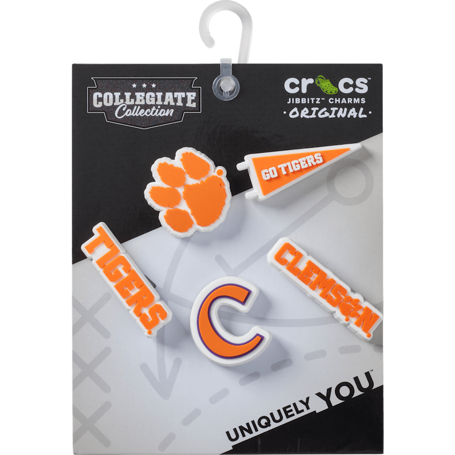 Crocs - Clemson Univ 5 Pack Jibbitz™ charms Women|Men|Kids|Jibbitz™ Charms