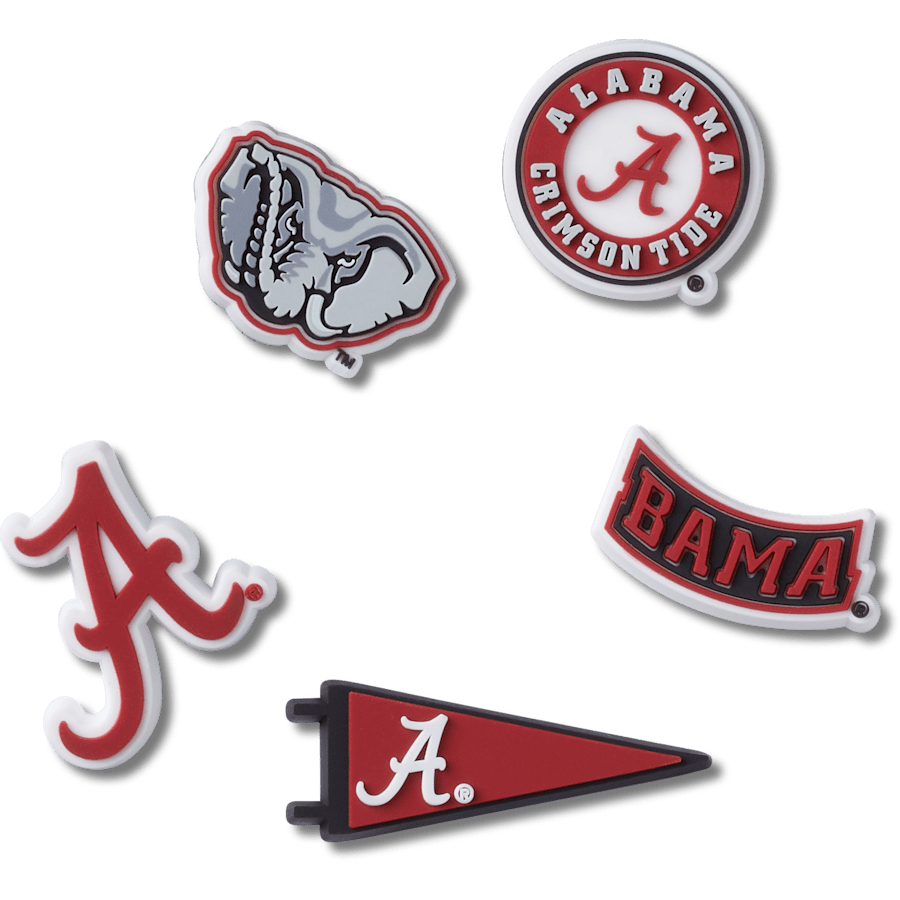Crocs - University of Alabama 5 Pack Jibbitz™ charms Women|Men|Jibbitz™ Charms