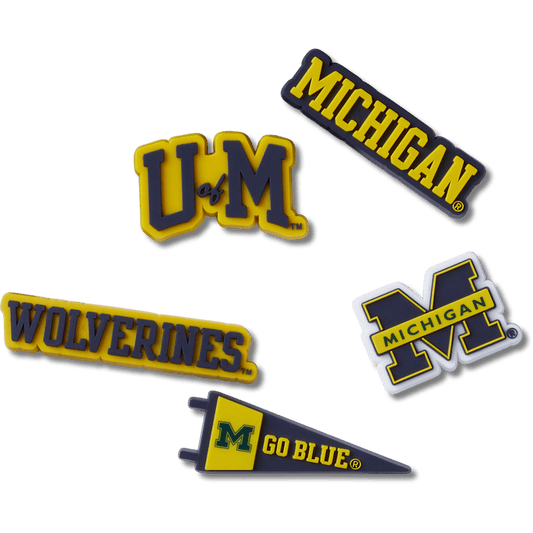 Crocs - University of Michigan 5 Pack Jibbitz™ charms Women|Men|Jibbitz™ Charms