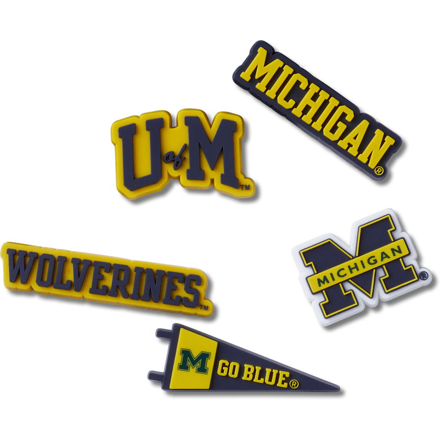 Crocs - University of Michigan 5 Pack Jibbitz™ charms Women|Men|Jibbitz™ Charms