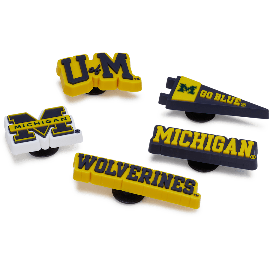 Crocs - University of Michigan 5 Pack Jibbitz™ charms Women|Men|Jibbitz™ Charms