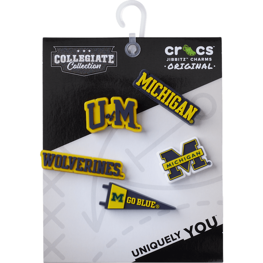 Crocs - University of Michigan 5 Pack Jibbitz™ charms Women|Men|Jibbitz™ Charms