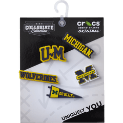 Crocs - University of Michigan 5 Pack Jibbitz™ charms Women|Men|Jibbitz™ Charms